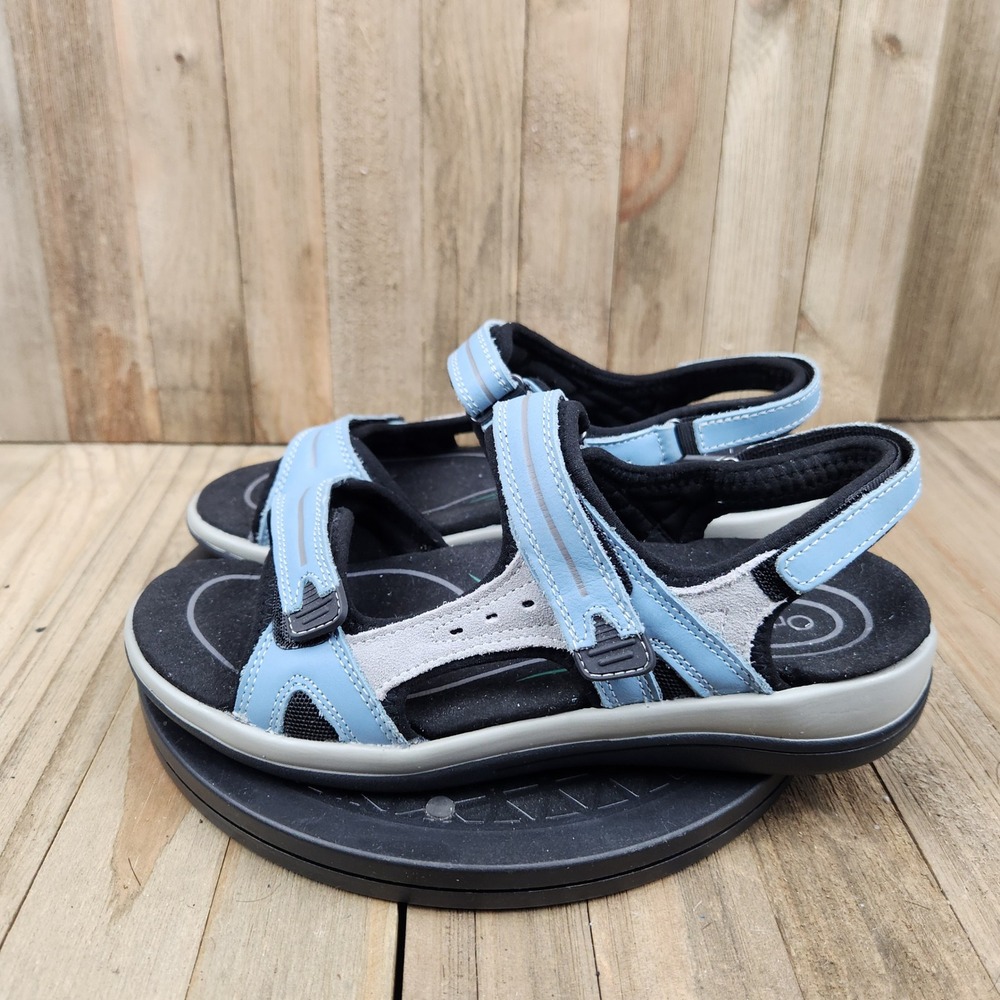Orthofeet 925 Orthopedic Sandals Womens size 7 B Blue Grey Adjustable Comfort
